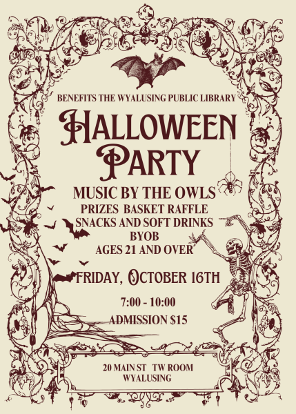 Ivory Brown Vintage Elegant Halloween Party Invitation